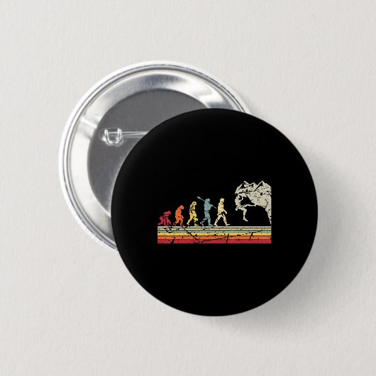 Rock Climbing Vintage Evolution Button (Vorne & Hinten)