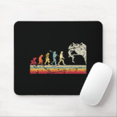 Rock Climbing Vintage Evolution Mousepad (Mit Mouse)