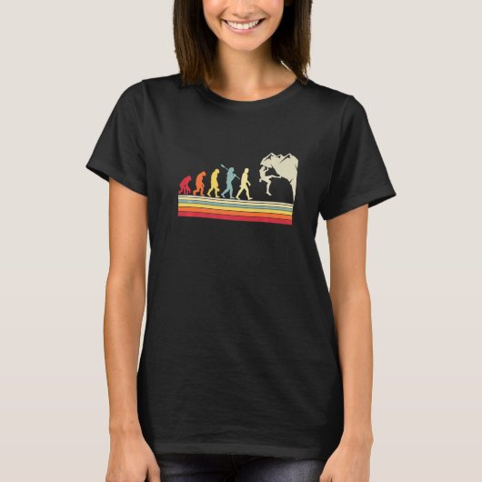 Rock Climbing Vintage Evolution T-Shirt (Vorderseite)