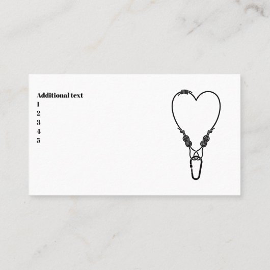 Rock Climbing Visitenkarte (Rückseite)