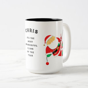 Rock Climbing Weihnachten Zweifarbige Tasse