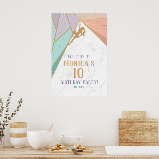 Rock Climbing Welcome Poster (Küche)