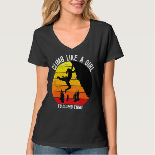 Rock Climbing Women Boulder T-Shirt klettern wie e