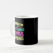 Rock Climbing Women Indoor Bouldering Girl Wall Tr Kaffeetasse (Vorderseite Links)