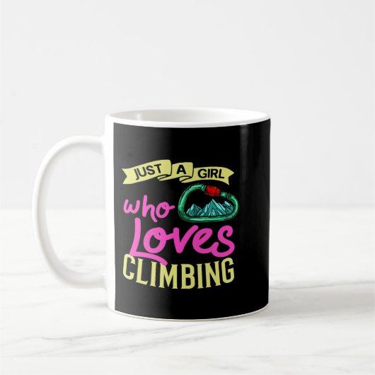 Rock Climbing Women Indoor Bouldering Girl Wall Tr Kaffeetasse (Links)