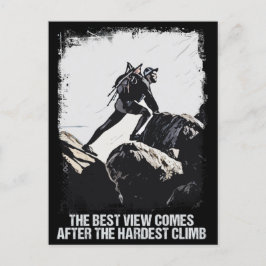 Rock Climbing Zitat Vintag Grunge Berggipfel Postkarte