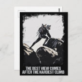 Rock Climbing Zitat Vintag Grunge Berggipfel Postkarte (Vorne/Hinten)