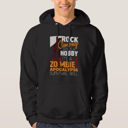 Rock Climbing Zombie Apokalypse Überleben Hoodie (Vorderseite)