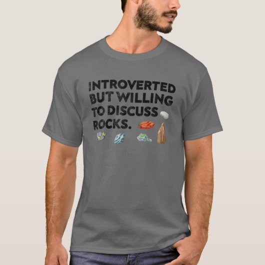 Rock Collecting Introverted But Willing To Discuss T-Shirt (Vorderseite)