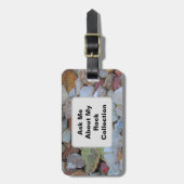 Rock Collection Natur Rockhound Farbenfrohe Steine Gepäckanhänger (Vorderseite vertikal)