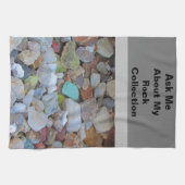 Rock Collection Natur Rockhound Farbenfrohe Steine Geschirrtuch (Horizontal)