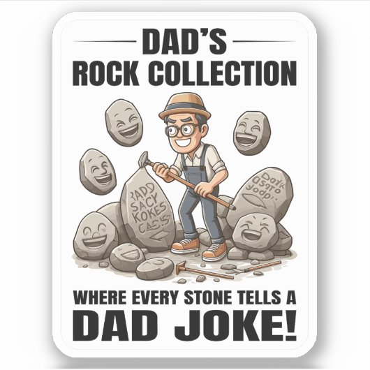 Rock Collections Rockhounding Geologist Vater Joke Aufkleber (Vorderseite)