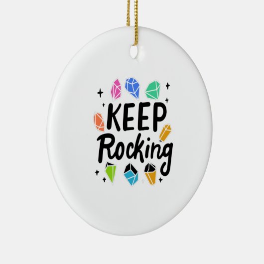 Rock Collector - Behalten Rocking Keramik Ornament (Rechts)