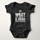 Rock Collector - Funny Geologin Mineral Geology Baby Strampler (Vorderseite)