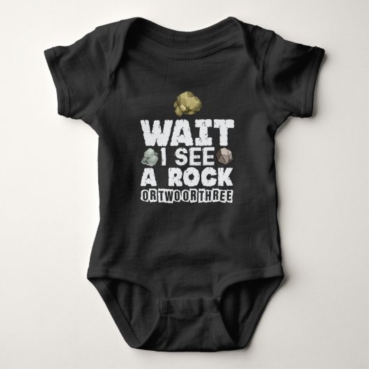 Rock Collector - Funny Geologin Mineral Geology Baby Strampler (Vorderseite)
