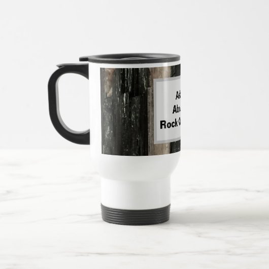 Rock Collector Funny Schwarz-weiß Strip Geology Reisebecher (Links)