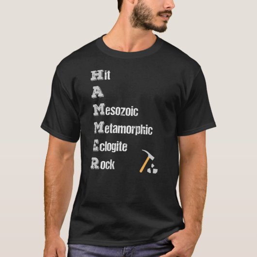 Rock Collector Geologin Tools Rock Hound Hammer T-Shirt (Vorderseite)