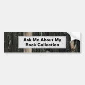 Rock Collector Humorer, Schwarz-weißer Stein Autoaufkleber (Vorne)