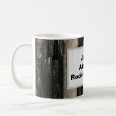 Rock Collector Humorer, Schwarz-weißer Stein Kaffeetasse (Links)