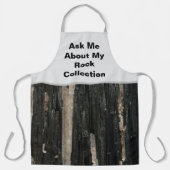 Rock Collector Humorer, Schwarz-weißer Stein Schürze (Vorderseite)