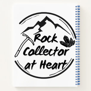 Rock Collector im Herzen Minimalistischer Bergbaut Notizblock