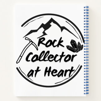 Rock Collector im Herzen Minimalistischer Bergbaut Notizblock