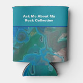 Rock Collector Spaß Blue Green Marble Stone Dosenkühler (Vorderseite)