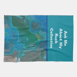 Rock Collector Spaß Blue Green Marble Stone Geschirrtuch