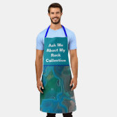 Rock Collector Spaß Blue Green Marble Stone Schürze (Getragen)