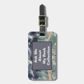 Rock Collector Spaß Lila grüner polierter Stein Gepäckanhänger (Vorderseite vertikal)