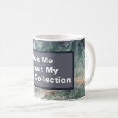 Rock Collector Spaß Lila grüner polierter Stein Kaffeetasse (VorderseiteRechts)