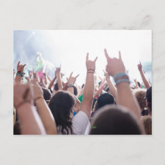 Rock Concert Audience Postkarte