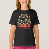 Rock Concert - Band of Rocks Playing Instruments T-Shirt (Vorderseite)