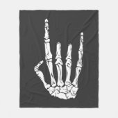 Rock Concert Skeleton Hand Fleecedecke (Vorderseite)