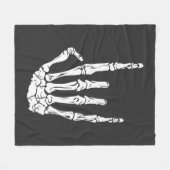 Rock Concert Skeleton Hand Fleecedecke (Vorderseite (Horizontal))