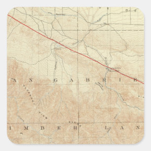 Rock Creek quadrangline zeigt San Andreas Rift Quadratischer Aufkleber