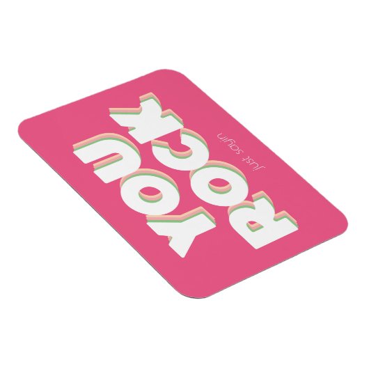 Rock Danke Pink  Magnet (Rechte Seite)