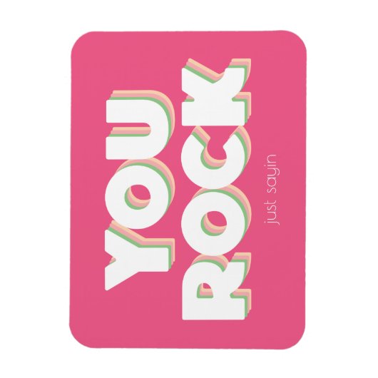 Rock Danke Pink  Magnet (Vertikal)