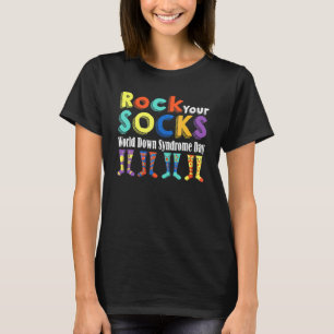Rock Deine Socken Süß 3 21 Trisomie 21 Welt Down S T-Shirt