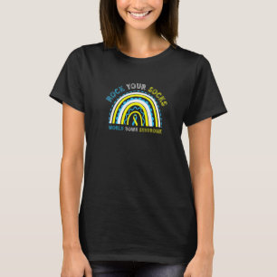 Rock deine Socken Welt Down-Syndrom-Bewusstseinsmo T-Shirt