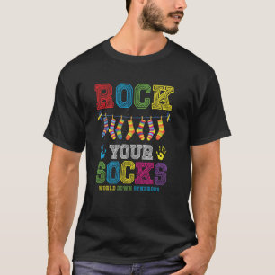 Rock Deine Socken Welt-Down-Syndrom-Bewusstseinsta T-Shirt