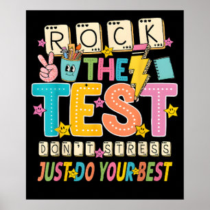 Rock den Test, keine Stress, beste Lehrkraft-Prüfu Poster
