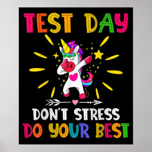 Rock den Test Lehrer-Testtag Testtag Lustig Poster