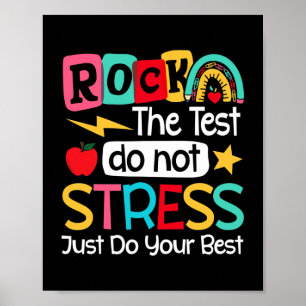 Rock den Test Lehrer-Testtag Testtag Poster
