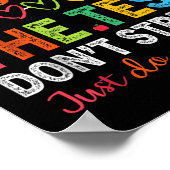 Rock den Test nicht Stress nur dein bestes Teache. Poster (Ecke)