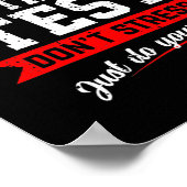 Rock den Test nicht Stress, nur den besten Test du Poster (Ecke)