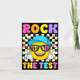 Rock den Test Smile Gesicht Sonnenbrille Lehrer Sc Karte