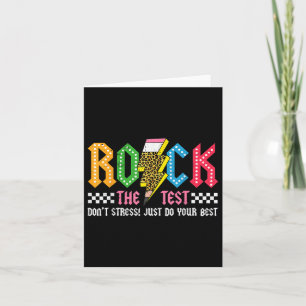Rock den Test Testtag Stress dich nicht Abcd Alpha Karte