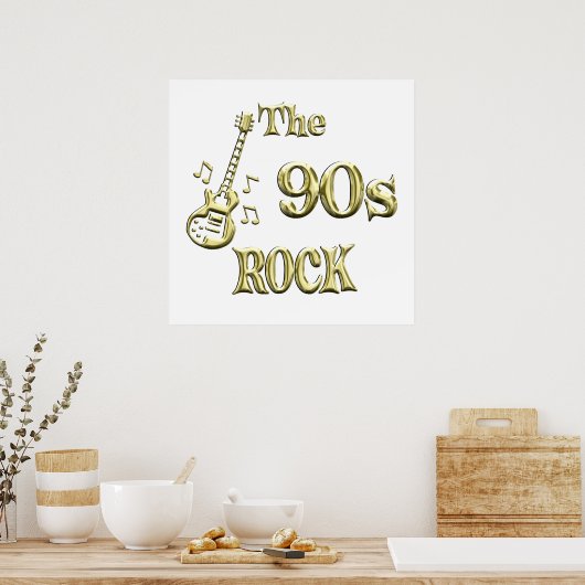 ROCK DER 90er Jahre Poster (Küche)