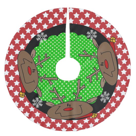 Rock der Pferderennbahn Polyester Weihnachtsbaumdecke (Vorderseite)